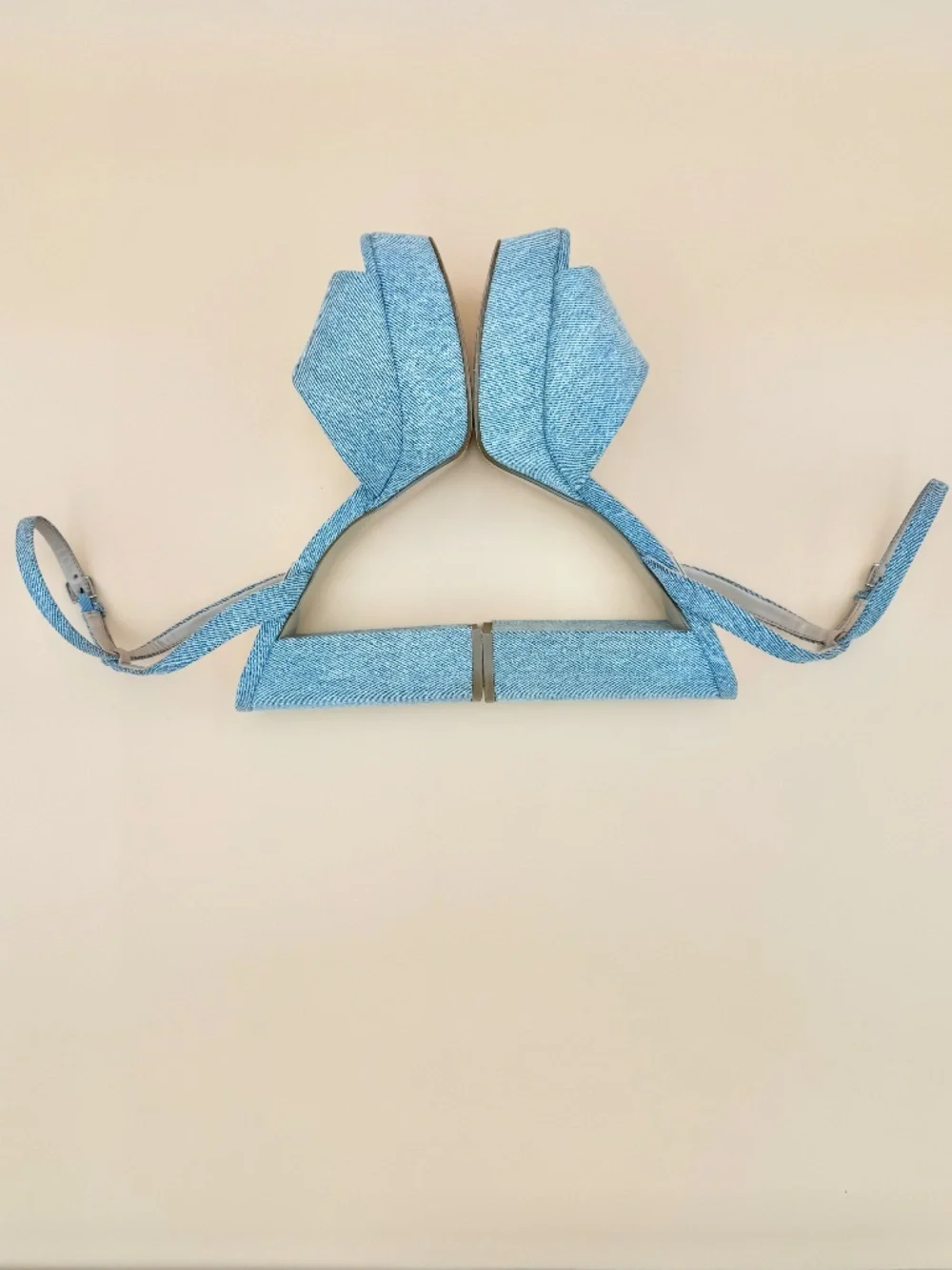 Steve Madden Lourdes Denim Platform Block Heel Sandals 8M